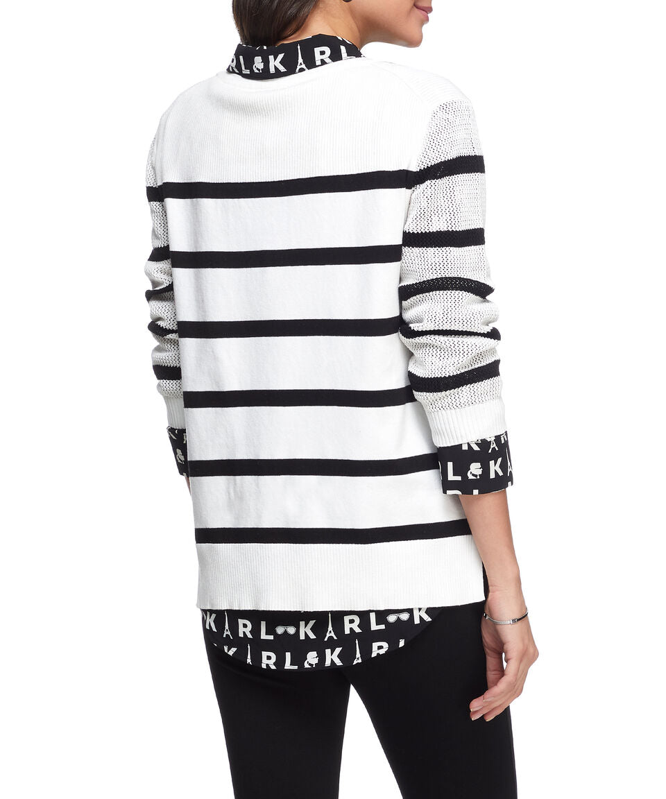 Karl Lagerfeld Women's Round Neck Sweater