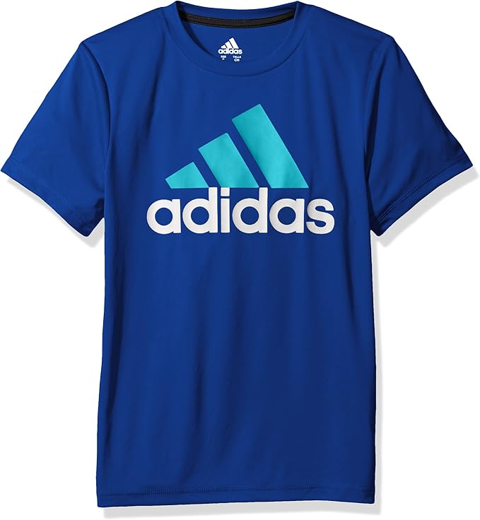 adidas Boys' Short Sleeve Logo Tee Shirt