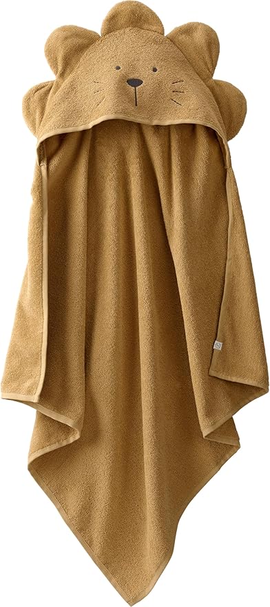 little planet by carter's Unisex-Baby Organic Cotton Towel, Lion, OSZ