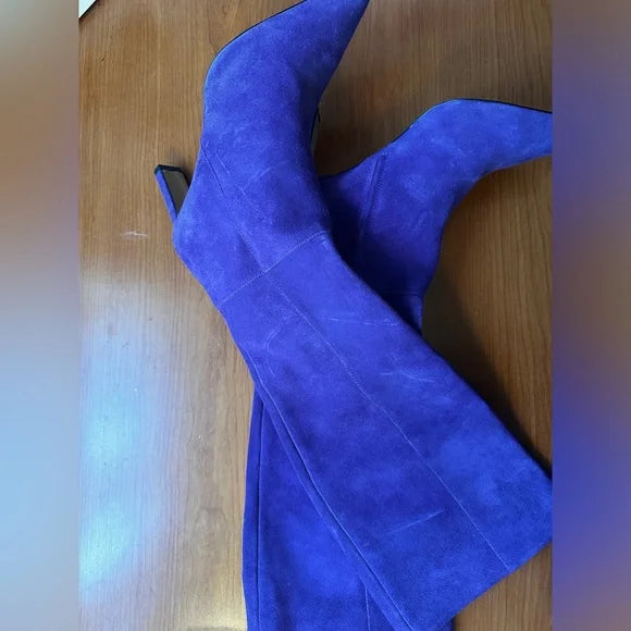 NA-KD Suede Stiletto Boots