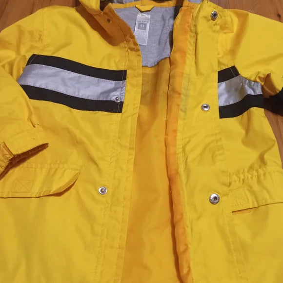 Carter's Toddler Boys Fireman Raincoat with Black Accents Size 4T