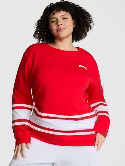 Cotton Long Sleeve Hockey T-Shirt