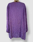 Retrofête Women's Purple Sequin Self-Tie Gabrielle Wrap Dress Size L