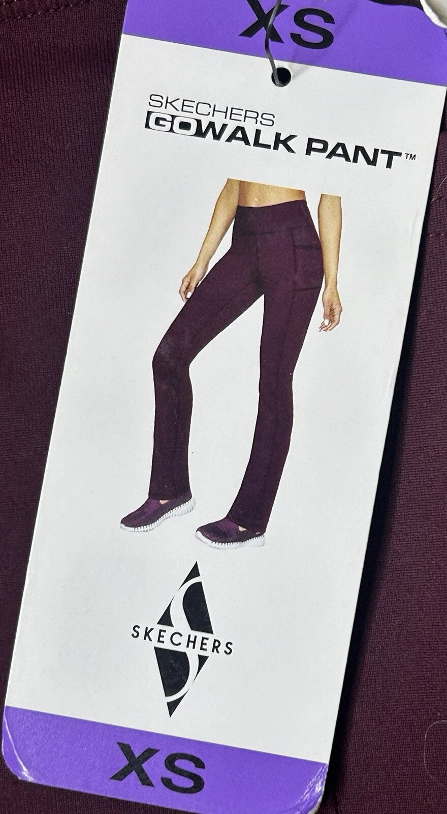 Skechers Go Walk Pant High Waist 4 Pockets Purple (Burgundy) X-Small