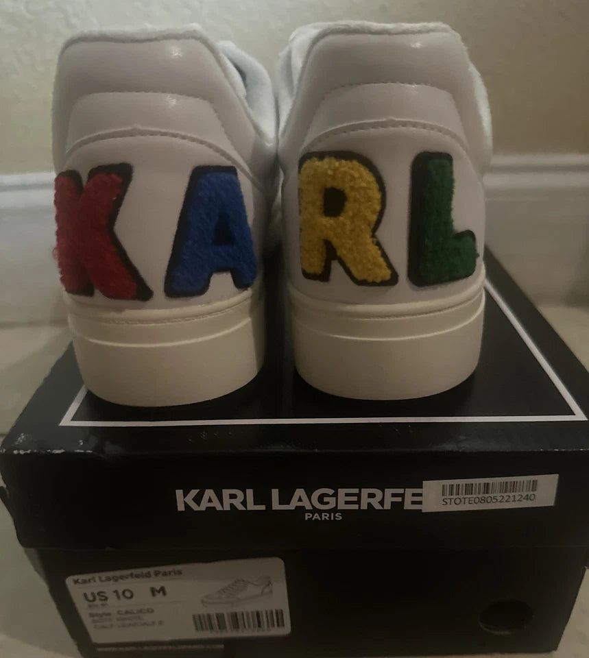 Karl Lagerfeld Paris CALICO Women Sneakers Soft White Size 10