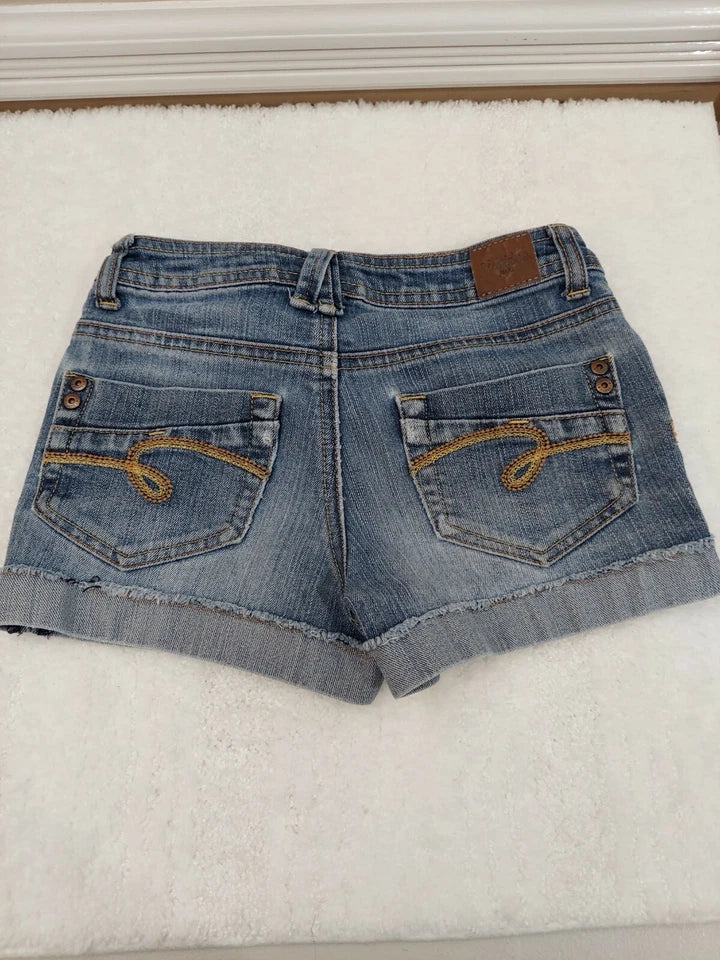 JUSTICE bottoms for girls' . Size 8. Leggings and jean shorts.