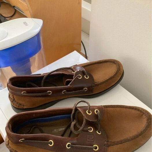Sperry Men’s Authentic Original Leather Boat Shoes Size 8.5