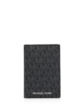 Monogram Print Leather Card Holder