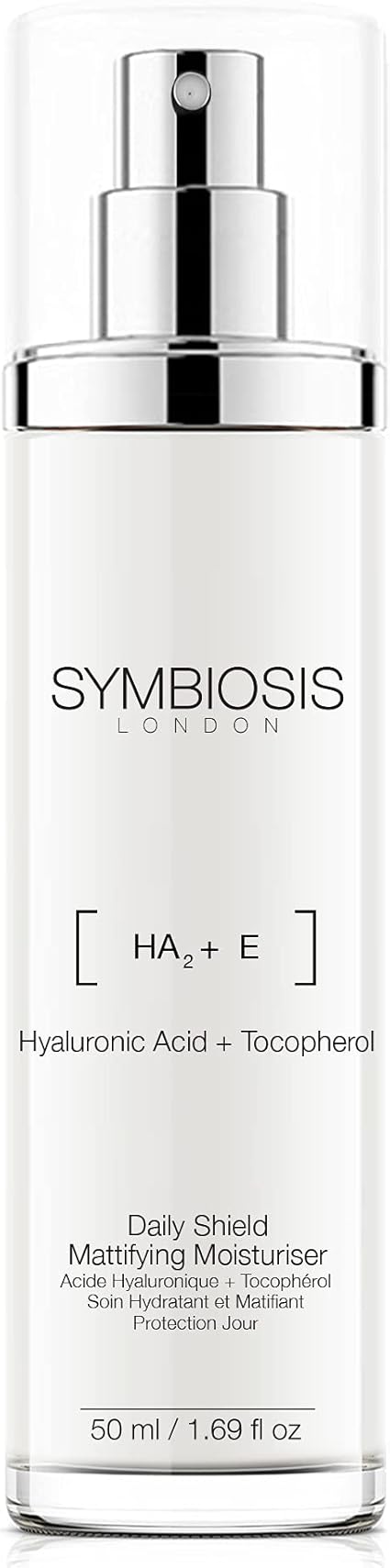 SYMBIOSIS LONDON (Hyaluronic Acid + Tocopherol) Daily Shield Mattifying Moisturiser, 50 ml