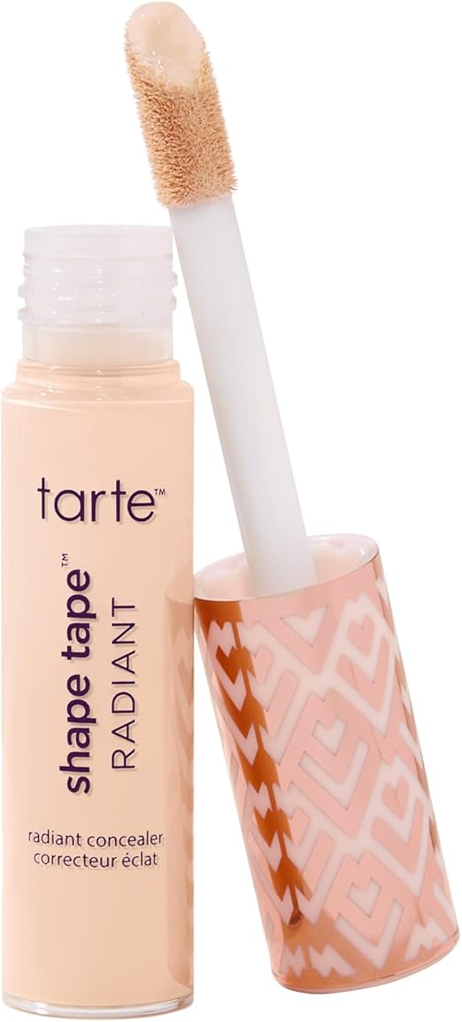 Tarte Shape Tape Radiant Concealer Medium Coverage,Radiant Finish Makeup for Flawless Skin Long Lasting Formula for Brighter Complexion 10ml 12B Fair Beige (fair skin with cool,pink undertones)