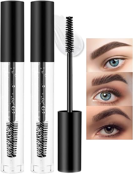 2Pcs Eyebrow Setting Gel, Clear Eyebrow Gel, Waterproof and Anti-Sweat Liquid Eyebrow Repair, Liquid Eyebrow Styling, Long Lasting Eyelash Setting Gel