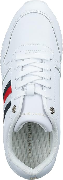 Tommy Hilfiger Women's Corporate Lifestyle Runner Fw0Fw06744 Sneaker, White (White), 5 UK