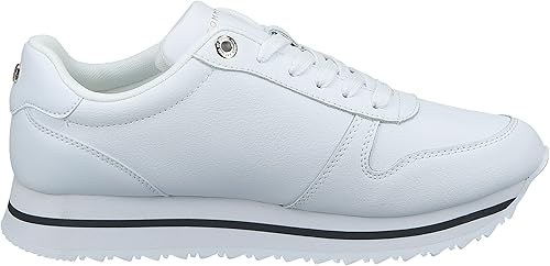 Tommy Hilfiger Women's Corporate Lifestyle Runner Fw0Fw06744 Sneaker, White (White), 5 UK