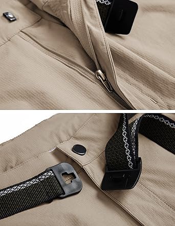 WENRONSTA Men's Hiking Work Cargo Pants Quick-Dry Lightweight Waterproof 6 Pockets Outdoor Mountain Fishing Camping Pants