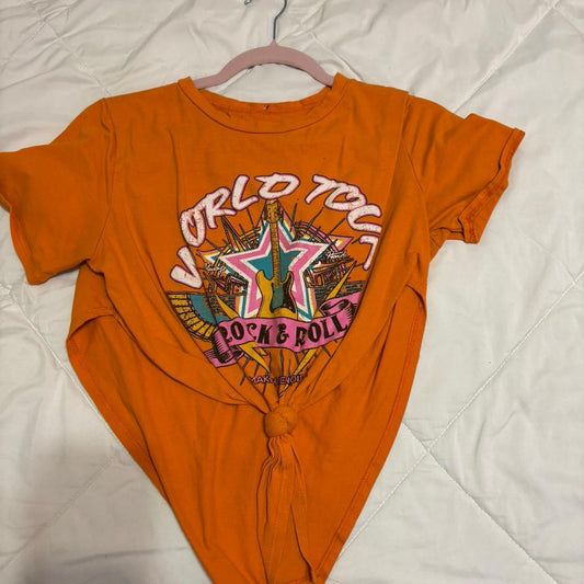 SHEIN Women's Orange Crop-top