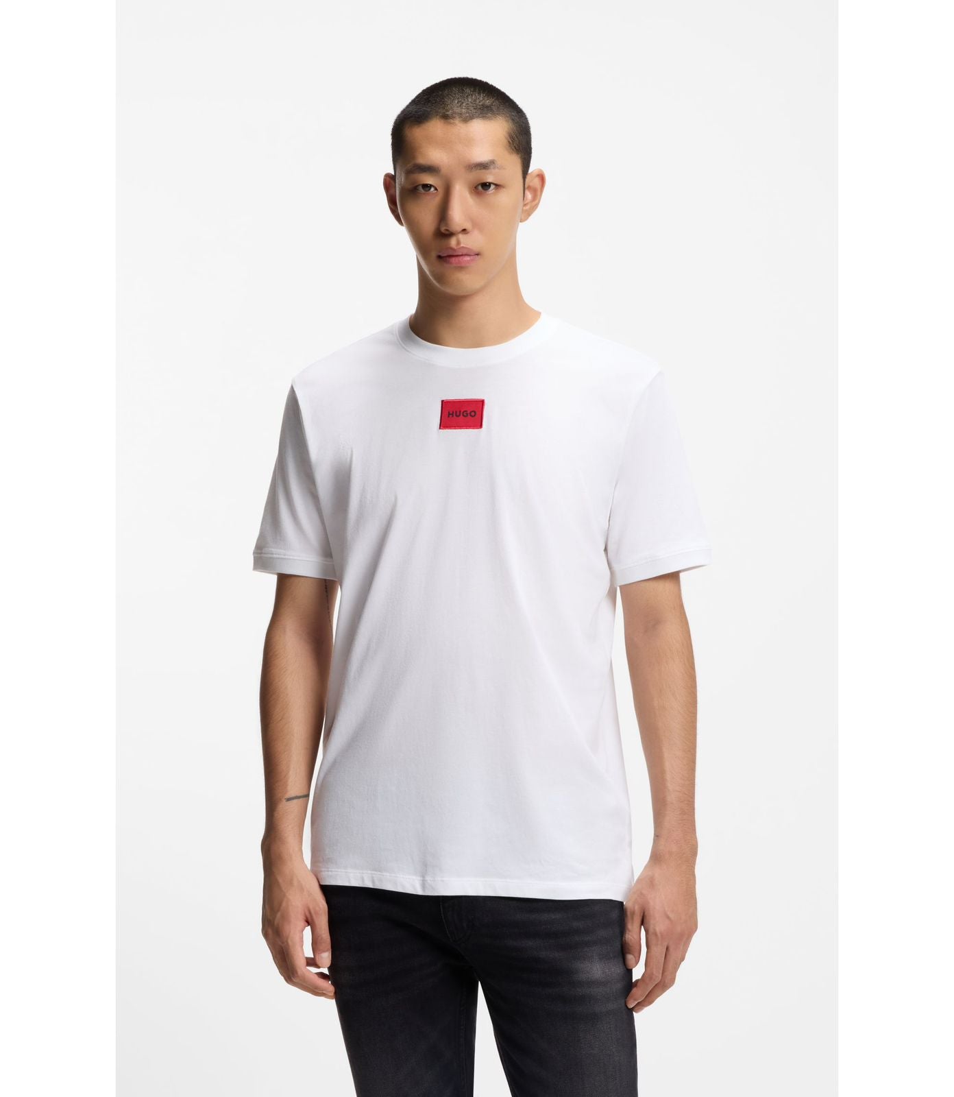 Logo-label T-shirt in cotton jersey