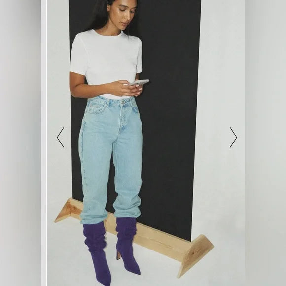 NA-KD Suede Stiletto Boots