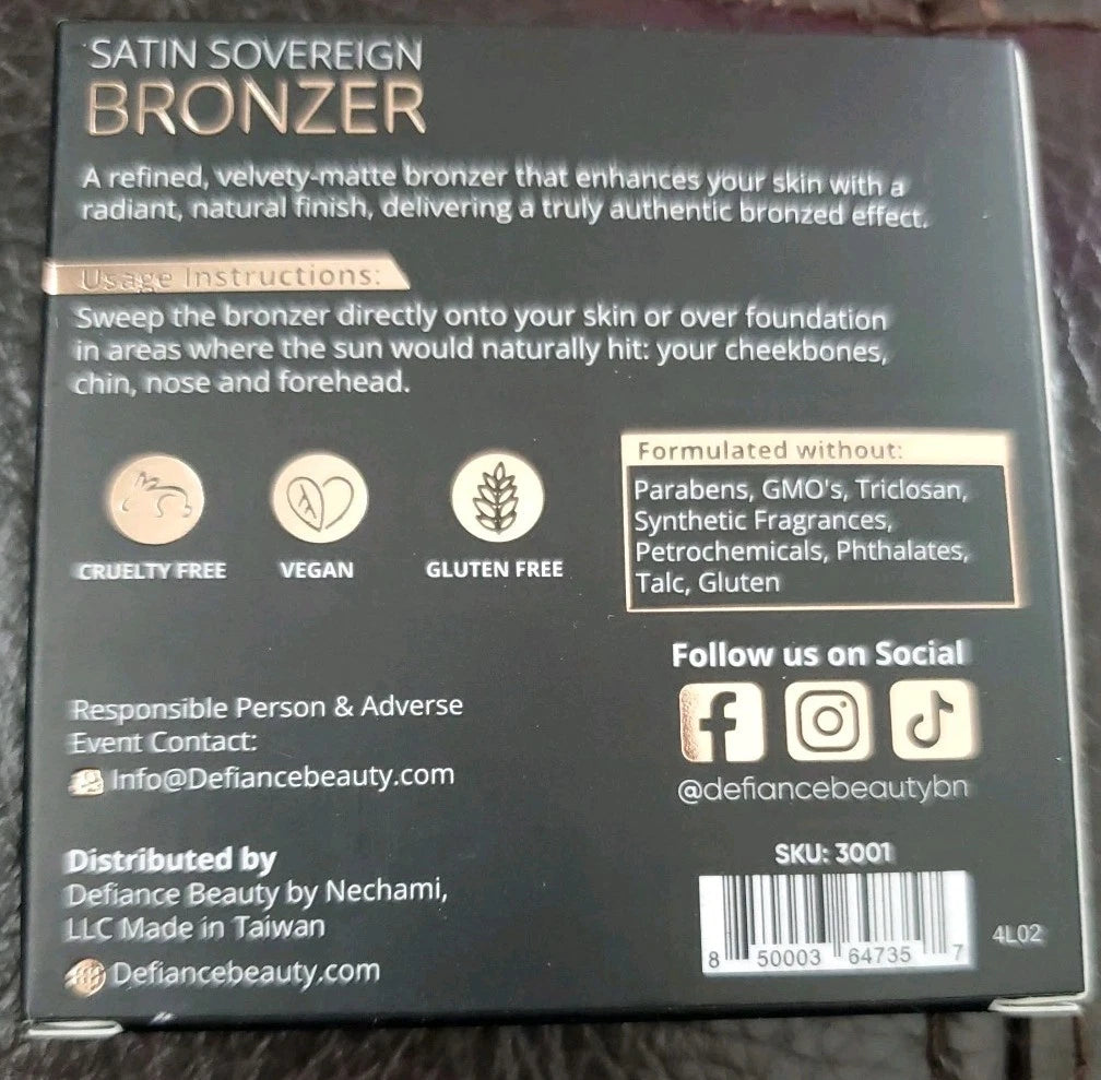Defiance Beauty By Nechami Full-size Satin Sovereign Bronzer New