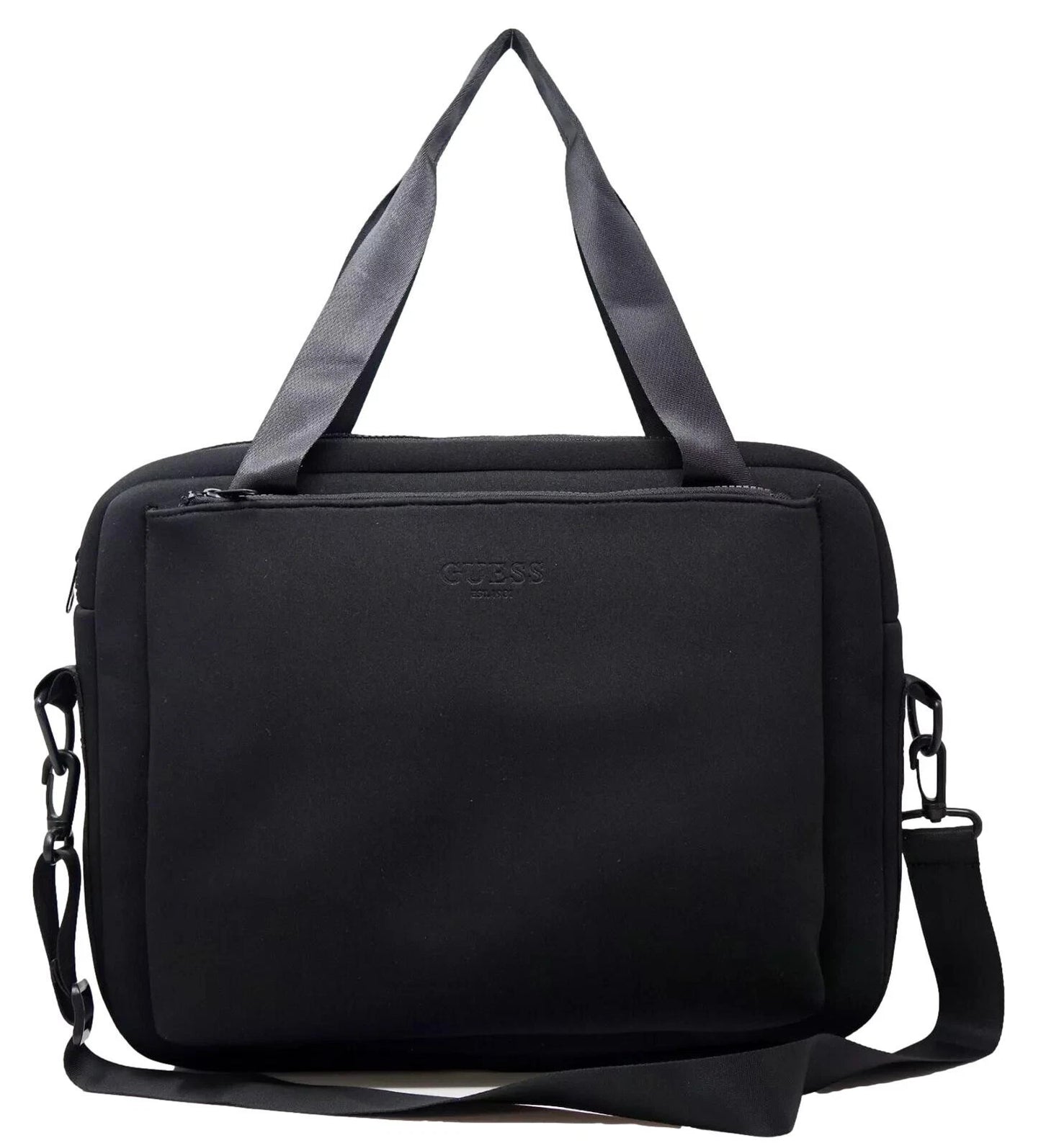 NEW Guess Unisex Padded Lightweight Laptop Tote Bag Crossbody - Black
