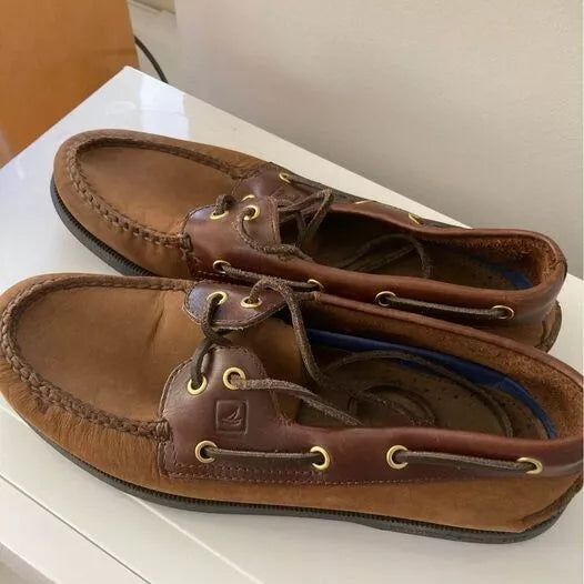 Sperry Men’s Authentic Original Leather Boat Shoes Size 8.5