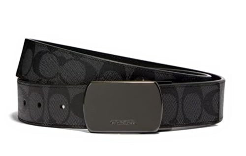 COACH Belt Signature Leather Black CC Logo 91286 M19 44 42