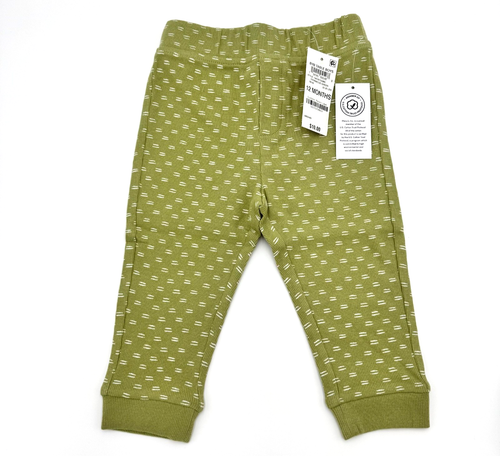 First Impressions Babies Unisex Olive Green Knit Pants 18M Organic Cotton NWT
