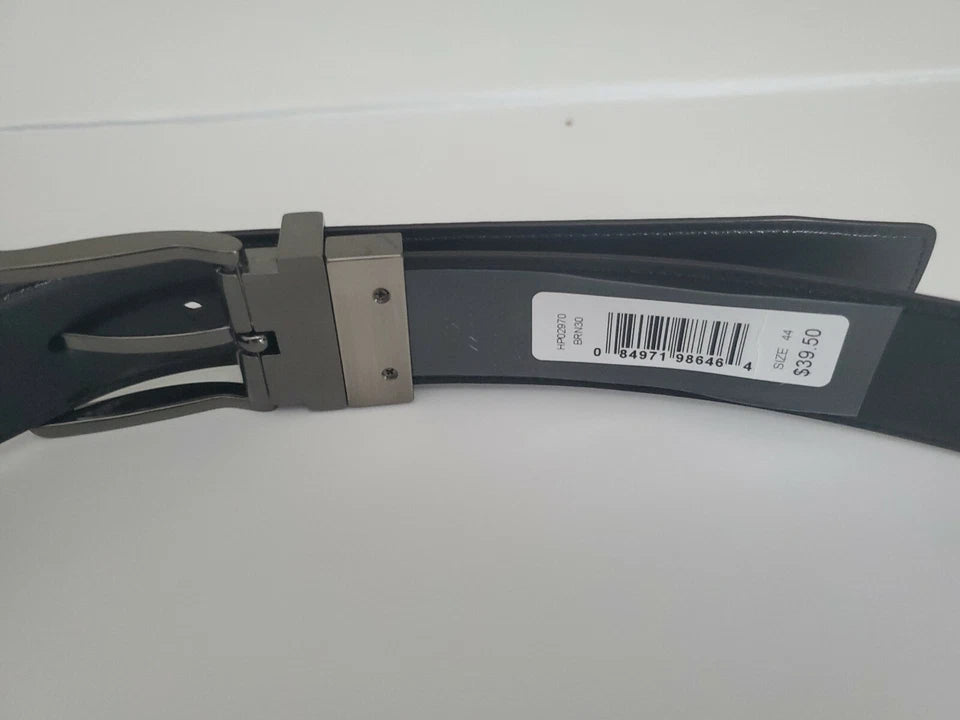 Mens Dress Belt Size 44, Reversible Perry Ellis. Black and Brown, cinturon homb