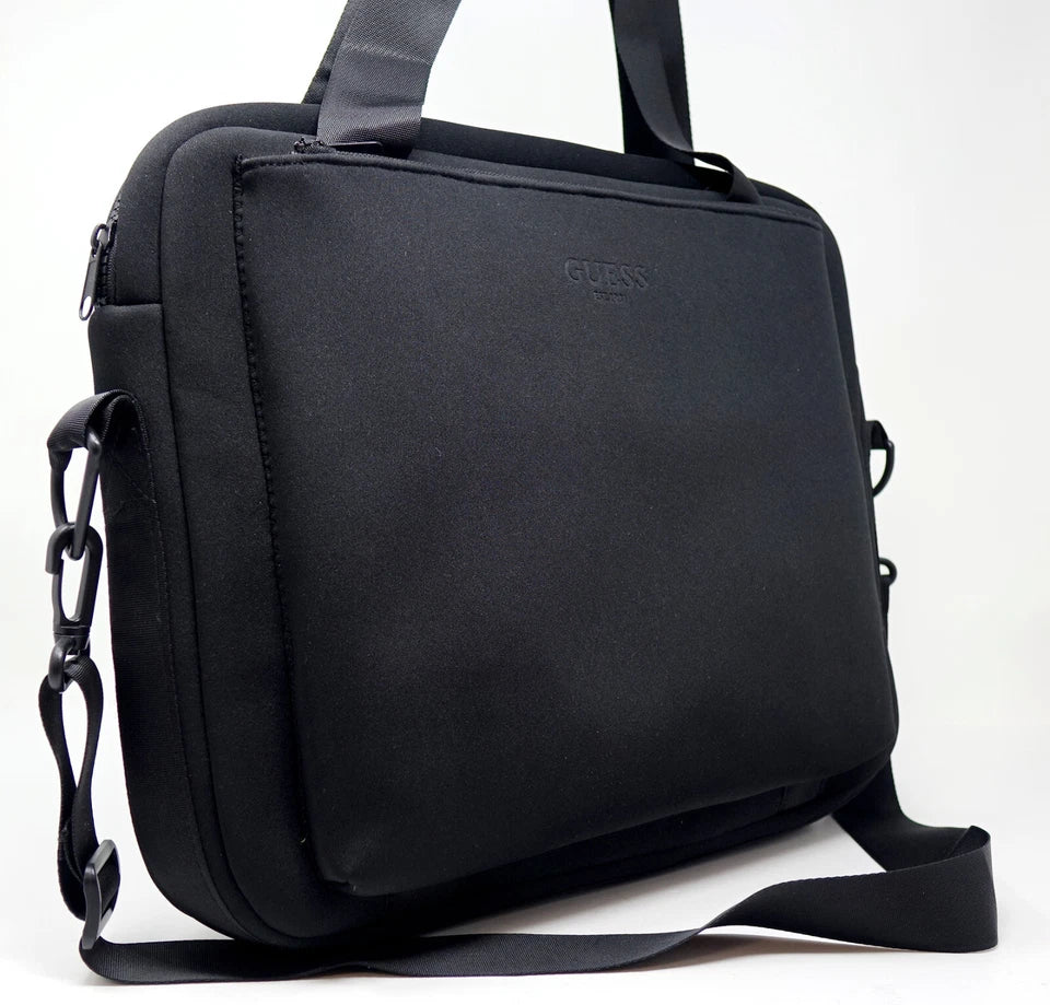 NEW Guess Unisex Padded Lightweight Laptop Tote Bag Crossbody - Black